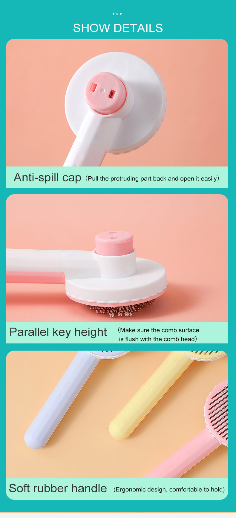 Self Cleaning Cat Brush - Pet Grooming Tool - Cat Accessories 0 InfiniteWags 