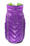 Reversible Winter Dog Jacket - Hip Doggie Featherlite Reversible-Reflective Puffer Vest Green/Purple Hip Doggie 