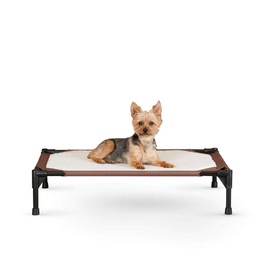 Self-Warming Pet Cot K&H Pet Products Medium - 25″ x 32″ x 7″ Brown 