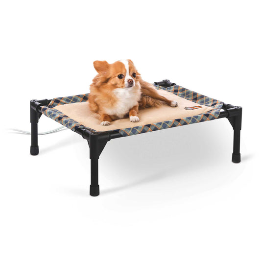 Thermo-Pet Cot K&H Pet Products Medium Tan / Plaid 