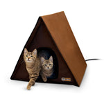 Outdoor Heated Multiple Kitty A-Frame K&H Pet Products 