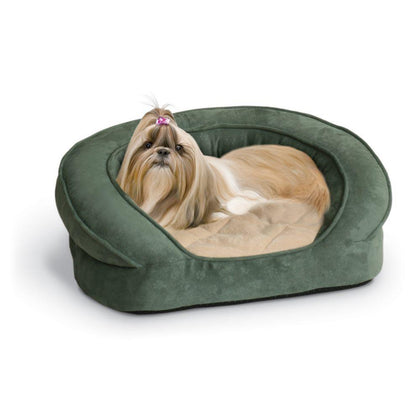 Dog Sofa - Deluxe Ortho Bolster Sleeper Pet Bed K&H Pet Products Medium - 30″ x 25″ x 9″ Green 