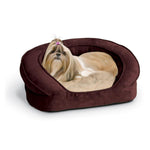 Dog Sofa - Deluxe Ortho Bolster Sleeper Pet Bed K&H Pet Products Medium - 30″ x 25″ x 9″ Eggplant 