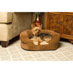 Ortho Bolster Sleeper Pet Bed K&H Pet Products Small - 20″ x 16″ x 8″ Brown Velvet 