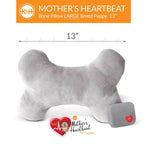 Heartbeat Dog Pillow - Plush Dog Bone Pillow - Behavioral Aid K&H Pet Products 
