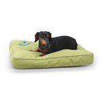 Indoor/Outdoor Dog Bed - Water Resistant - Removable Cover K&H Pet Products Small - 8″ x 26″ x 3.5″ Green 