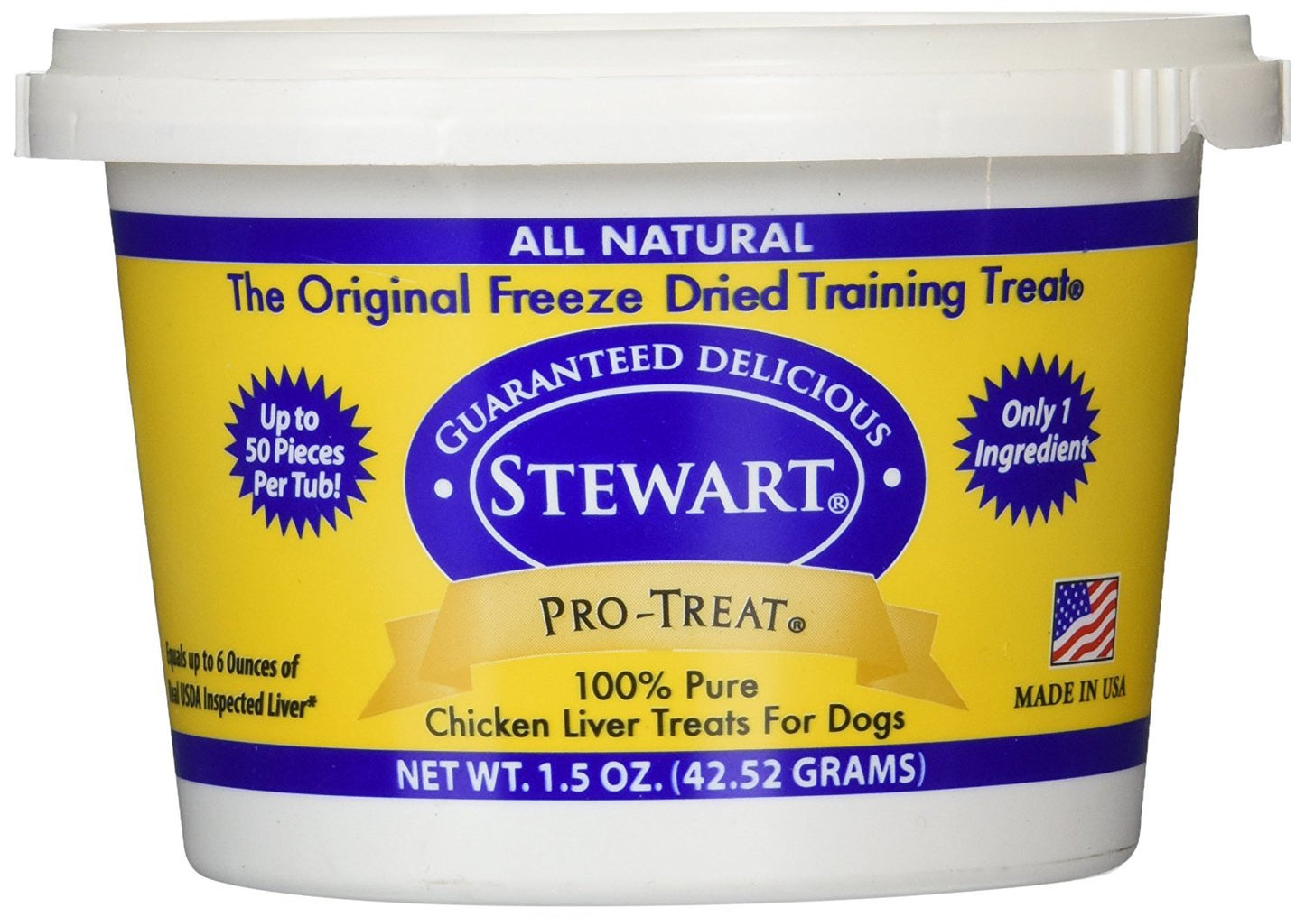 Stewart Pro-Treat Freeze Dried Chicken Liver 1.5 oz. Miracle Corp 