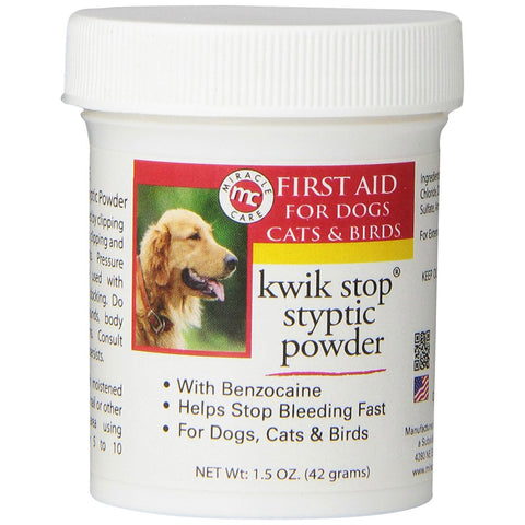 Kwik-Stop Styptic Powder 1.5 ounces Miracle Corp 
