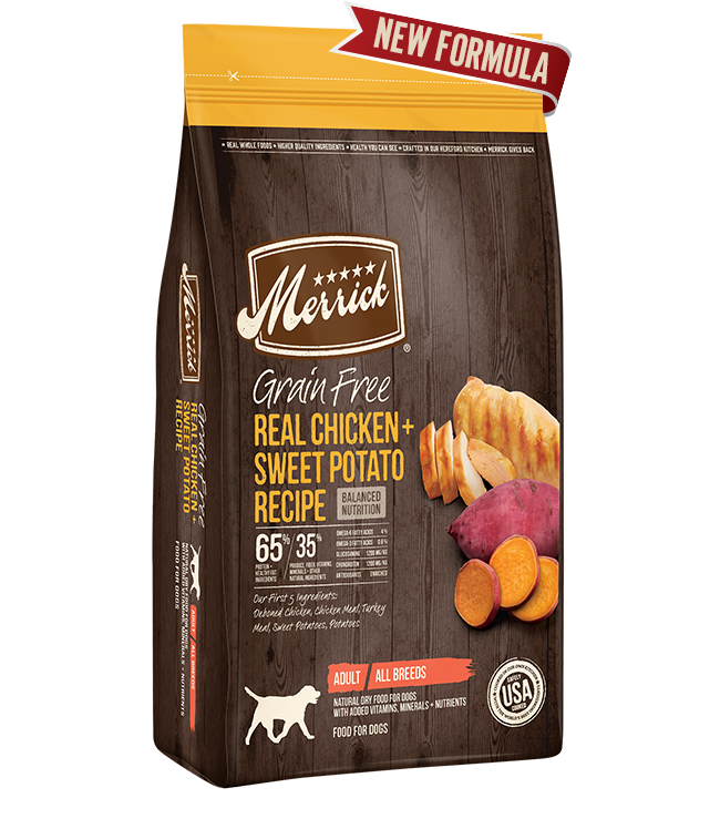 Real Chicken Dry Dog Food - Merrick Grain Free Real Chicken and Sweet Potato Recipe Dog Food Merrick 