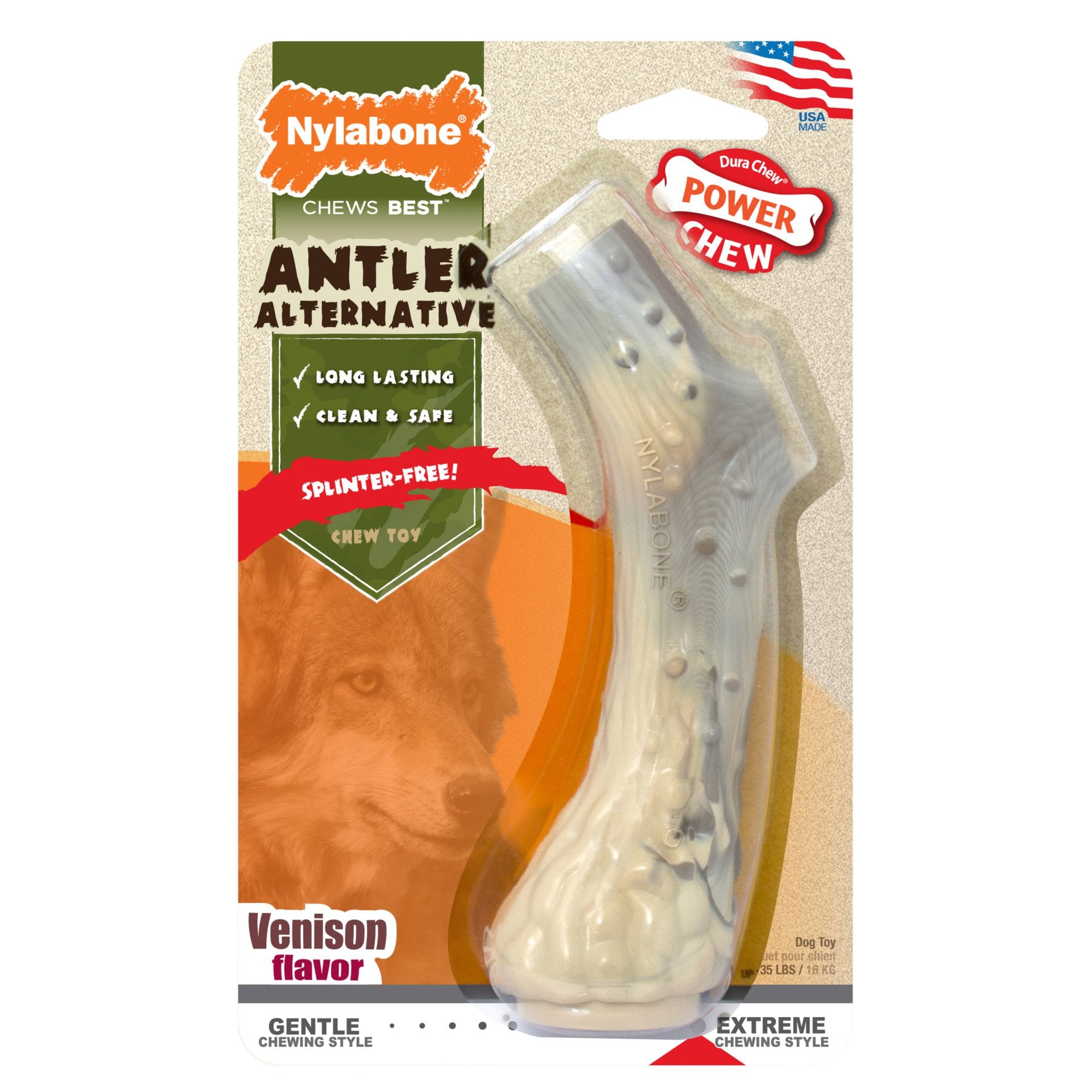 Power Chew Antler Alternative Dog Chew Toy Nylabone 