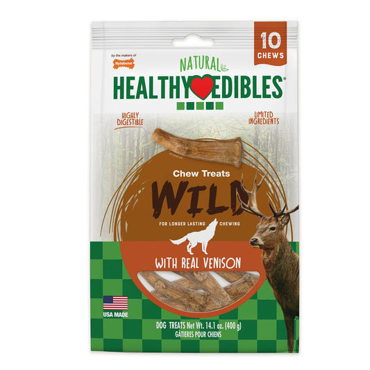 Healthy Edibles Antler Real Venison 10 count Nylabone 