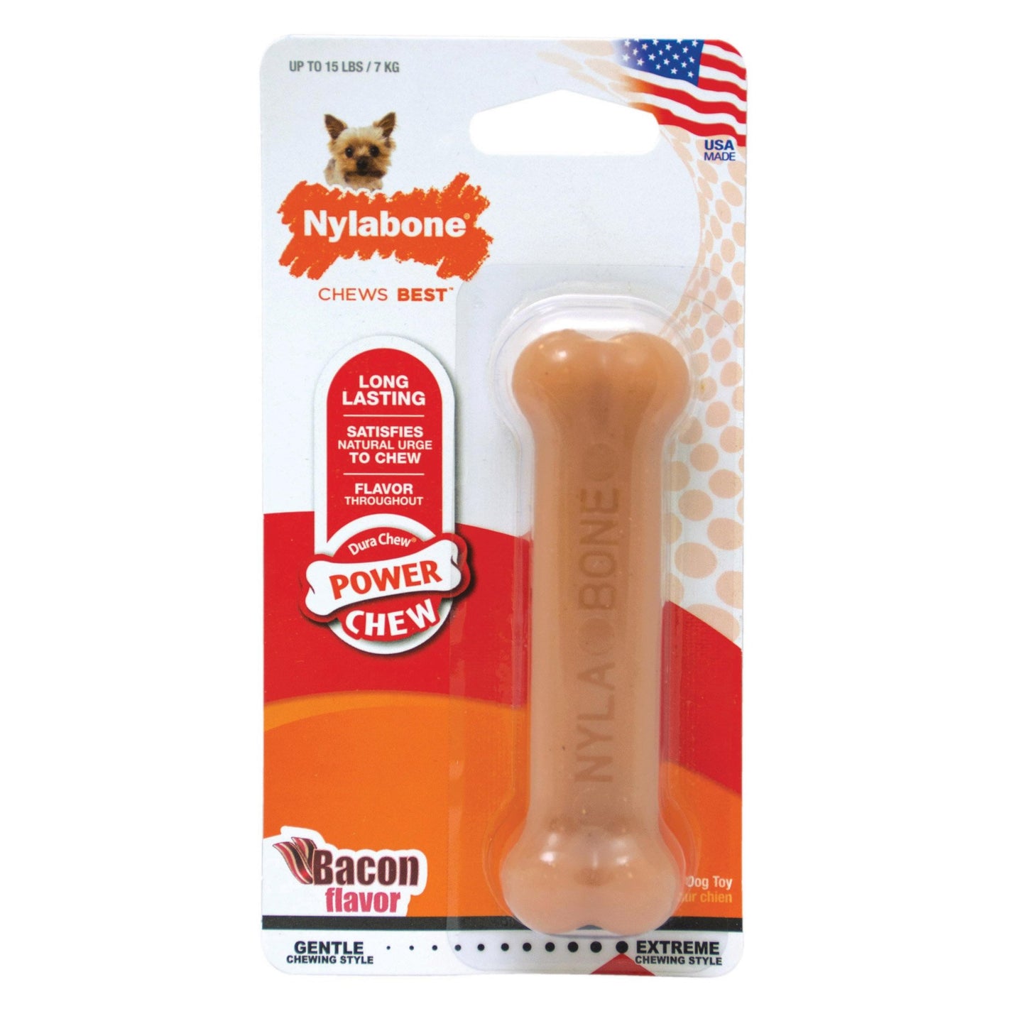 Power Chew Bacon Chew Toy Nylabone 