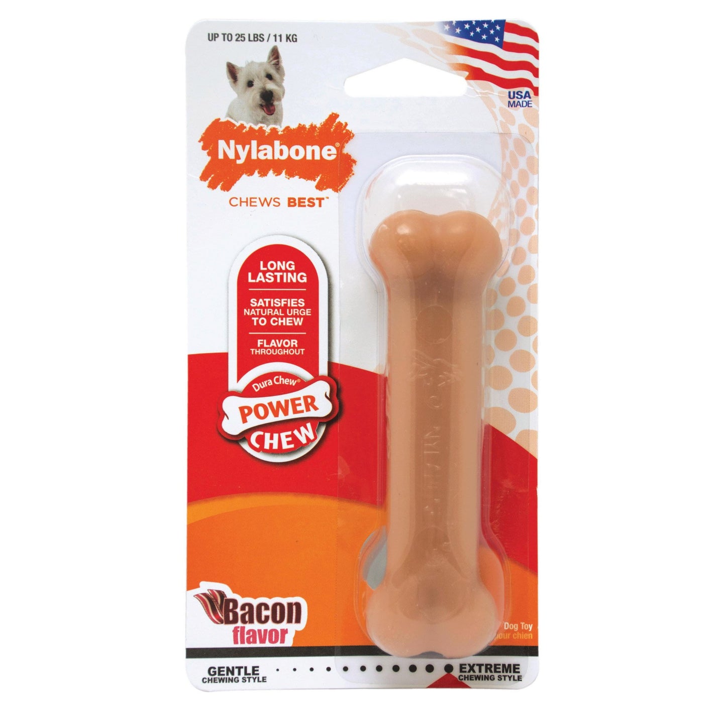 Power Chew Bacon Chew Toy Nylabone 