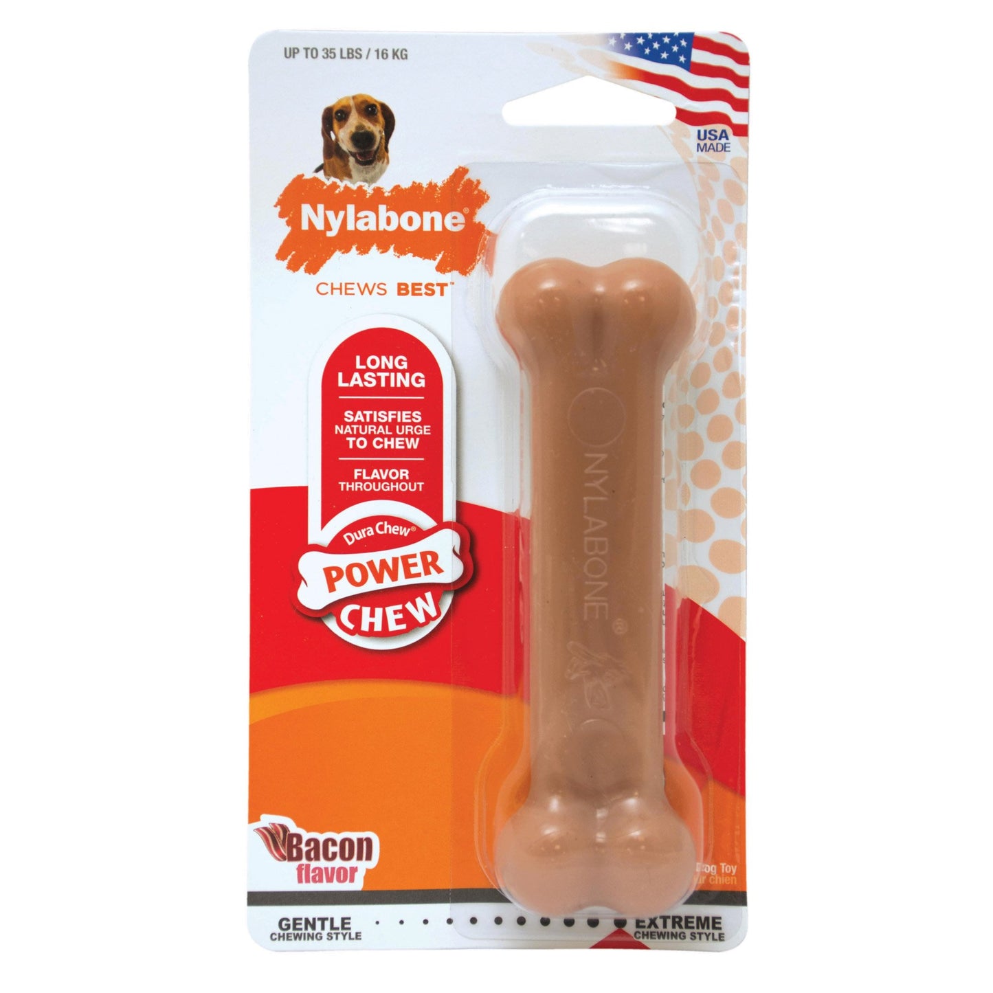 Power Chew Bacon Chew Toy Nylabone 