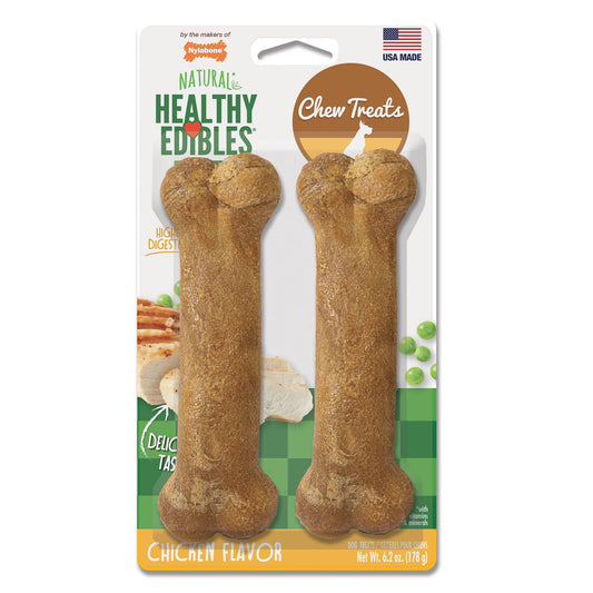 Healthy Edibles Longer Lasting Chicken Treats Wolf 2 count Nylabone 