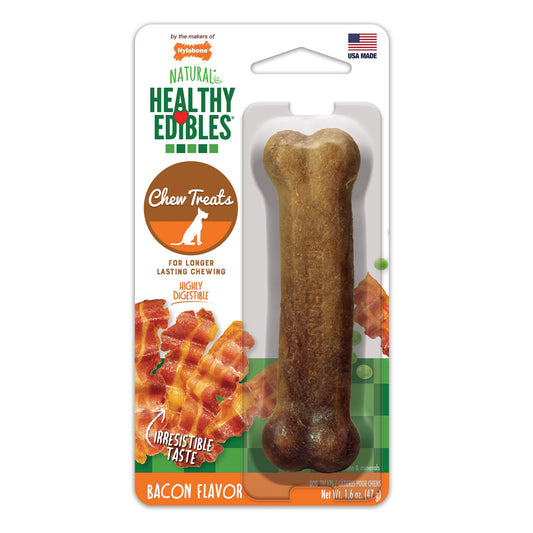 Healthy Edibles Longer Lasting Bacon Treats Regular 1 count Nylabone 