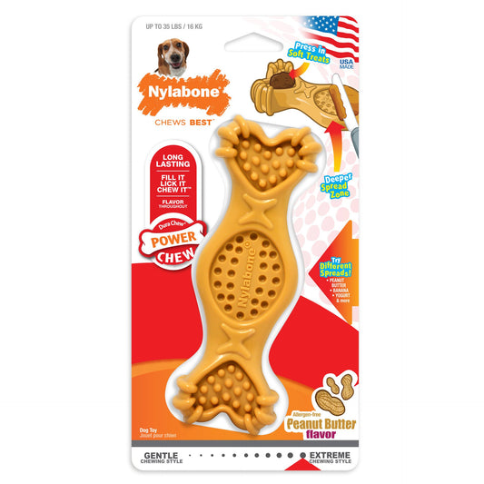 Power Chew Fill It, Lick It, Chew It Dog Toy Nylabone 