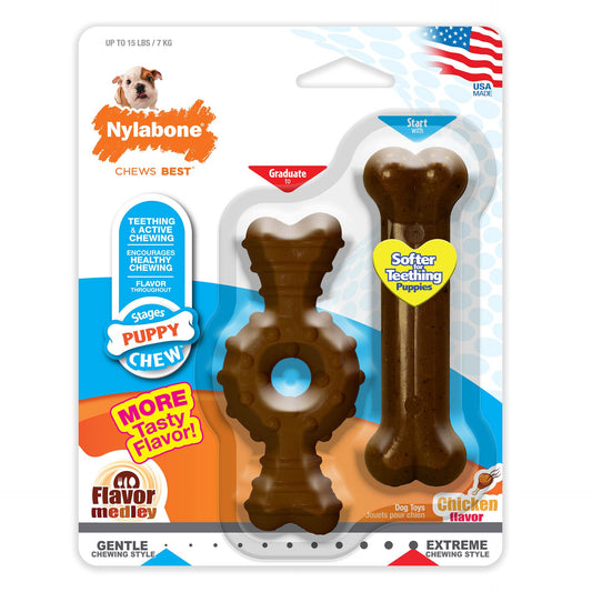 Power Chew Ring Bone and Puppy Chew Bone Nylabone 