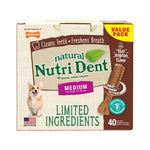 Nutri Dent Limited Ingredient Dental Chews Filet Mignon Medium 40 count Nylabone 