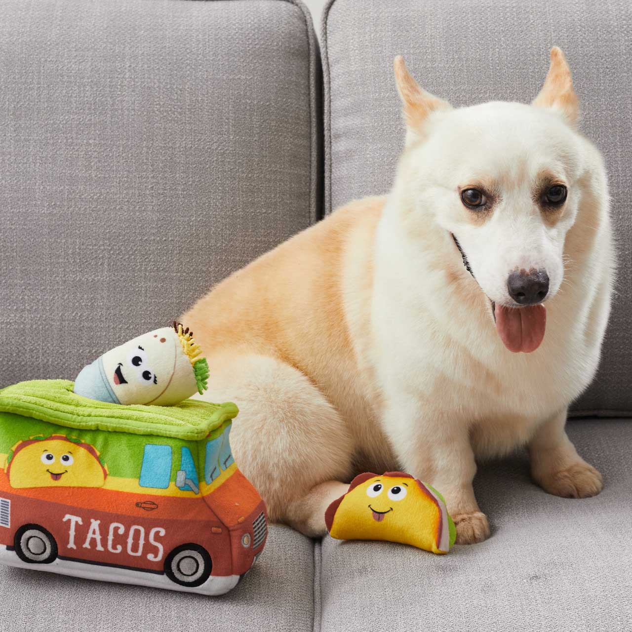 Hide A Taco Dog Toy - Outward Hound Hide A Taco Plush Dog Toy InfiniteWags 