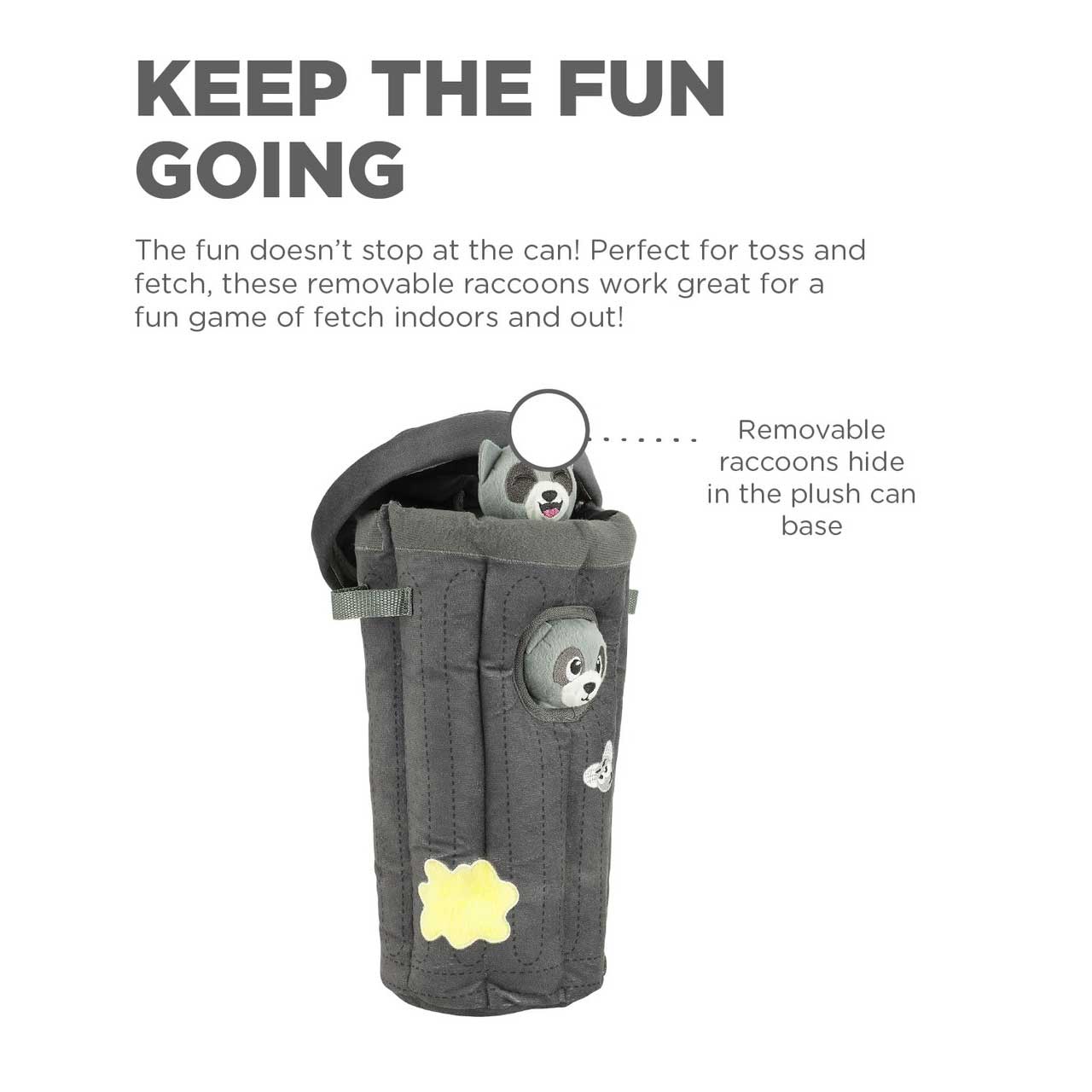 Hide A Raccoon Dog Toy - Outward Hound Hide A Raccoon Plush Dog Toy Outward Hound 