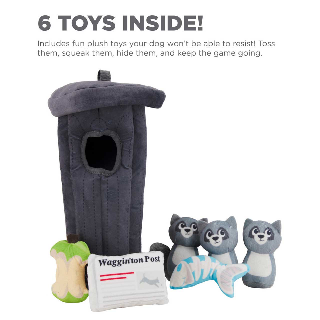 Hide A Raccoon Dog Toy - Outward Hound Hide A Raccoon Plush Dog Toy Outward Hound 