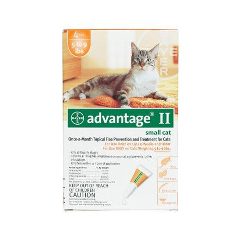 Flea Control for Cats 1-9 lbs 4 Month Supply Advantage 