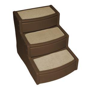Extra Wide Pet Steps - 200 lb Capacity - Pet Gear Easy Step III Extra Wide Pet Stairs Dog Steps Pet Gear Chocolate 