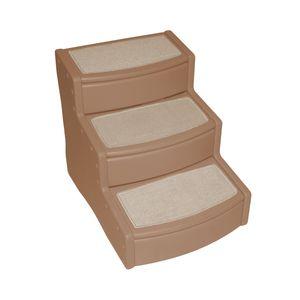 Extra Wide Pet Steps - 200 lb Capacity - Pet Gear Easy Step III Extra Wide Pet Stairs Dog Steps Pet Gear Tan 