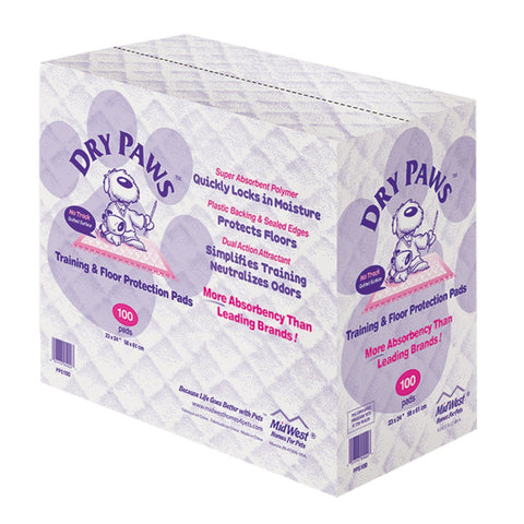 Dry Paws Dog Training Pads 100 pack Midwest 