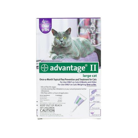 Flea Control for Cats and Kittens Over 9 lbs 4 Month Supply Advantage 