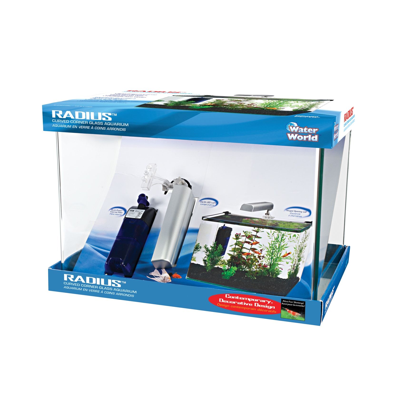 5 Gallon Glass Aquarium Kit - Penn Plax Radius 5 Gallon Glass Aquarium Kit Aquariums Penn Plax 