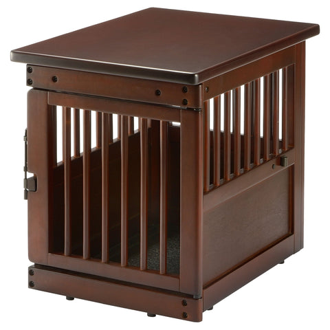Wooden End Table Dog Crate Richell 