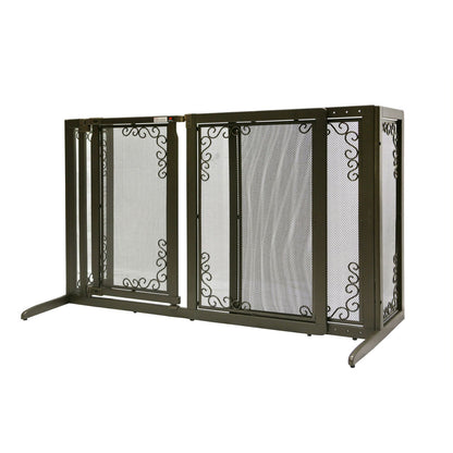 Deluxe Freestanding Mesh Pet Gate Richell 