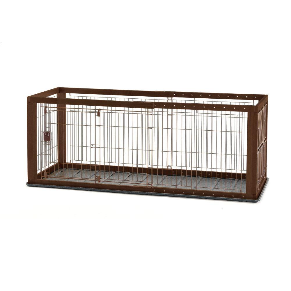 Expandable Pet Crate with Floor Tray Richell 