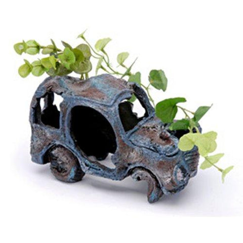 Car Wreck Aquarium Ornament - Penn Plax Sunken Gardens Car Wreck Aquariums/Aquarium Decorations Penn Plax Medium - 8" x 4" x 5" 