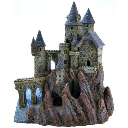 Penn Plax Castle - Large Castle Aquarium Ornament - 12" L x 8.5" W x 15" H - 
