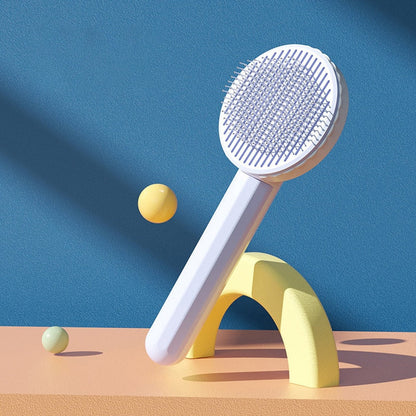 Self Cleaning Cat Brush - Pet Grooming Tool - Cat Accessories 0 InfiniteWags Blue 