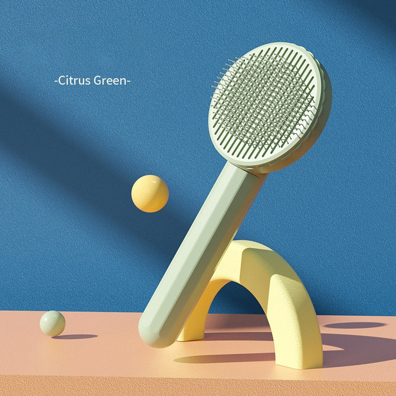 Self Cleaning Cat Brush - Pet Grooming Tool - Cat Accessories 0 InfiniteWags Green 