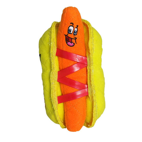 Squeaky Hot Dog Dog Toy - Tuffy® Funny Food HotDog
