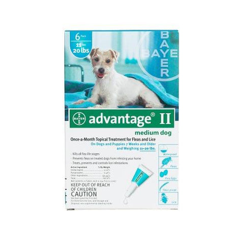 Flea Control for Dogs And Puppies 11-20 lbs 6 Month Supply Advantage 