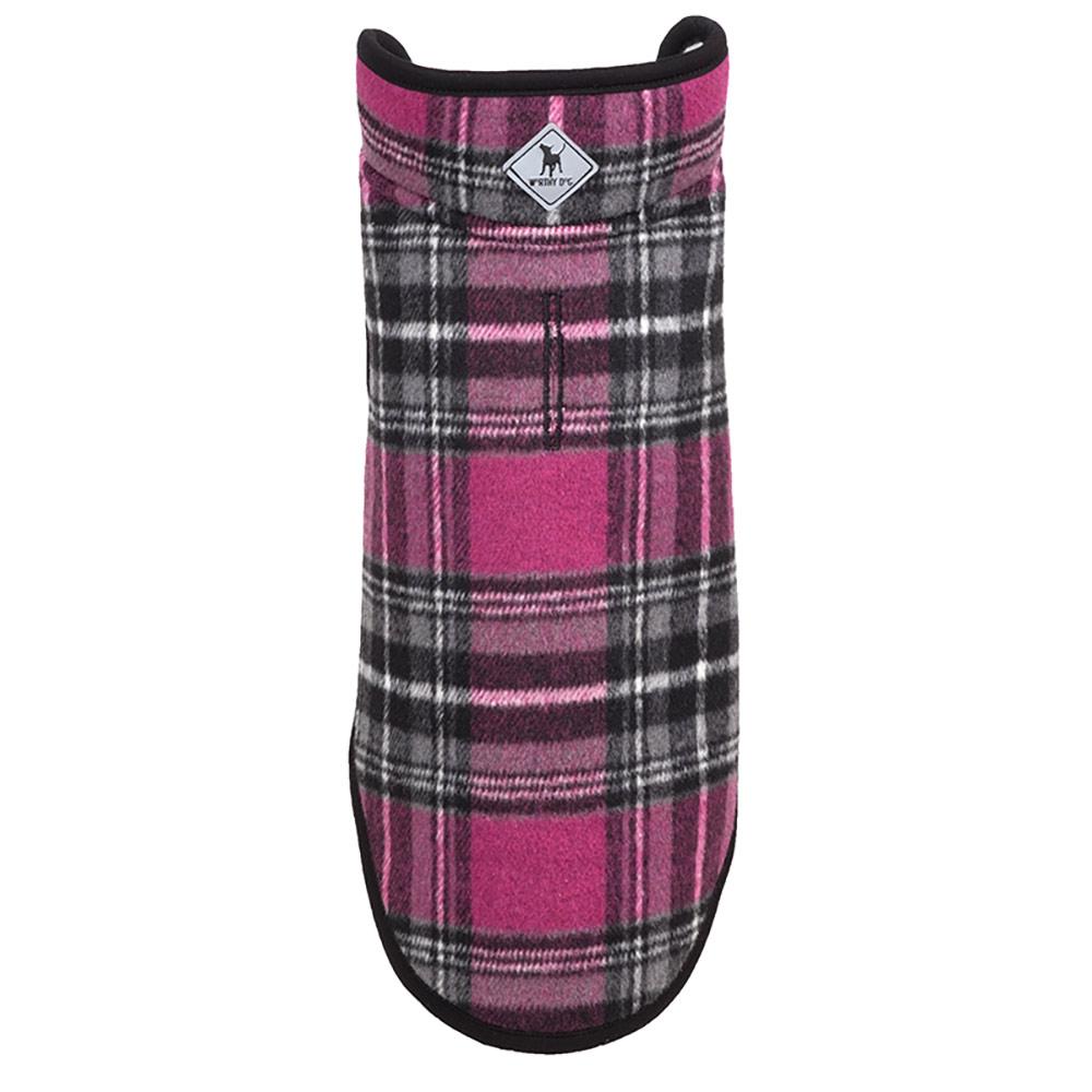 Pink Plaid Dog Jacket - The Worthy Dog Pink/Black Plaid Alpine Jacket Dog Sweaters TheWorthyDog 