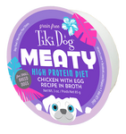 Chicken with Egg Wet Dog Food - Tiki Dog Meaty High Protein Diet Chicken with Egg Recipe in Broth Grain-Free Wet Dog Food, 3-oz cup, case of 8 Dog Food The Honest Kitchen 