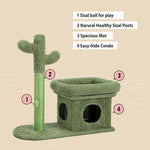 Cactus Cat Tower - Cute Cactus Cat Tree Scratching Post InfiniteWags 