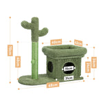 Cactus Cat Tower - Cute Cactus Cat Tree Scratching Post InfiniteWags AMT0158GN 