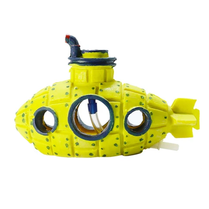 Submarine Aquarium Decor - Air Bubble Decoration InfiniteWags Yellow 