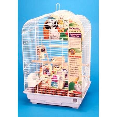 Cockatiel Bird Cage Kit - Penn Plax Cockatiel Scalloped Top Bird Cage Kit Bird Cages Penn Plax 