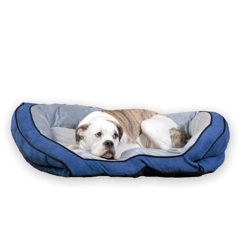 Couch Dog Bed - K&H Pet Products Bolster Couch Pet Bed K&H Pet Products Large Blue / Gray 