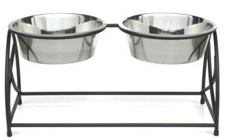 Butterfly Double Elevated Dog Feeder Pet Feeders PetsStop Small 