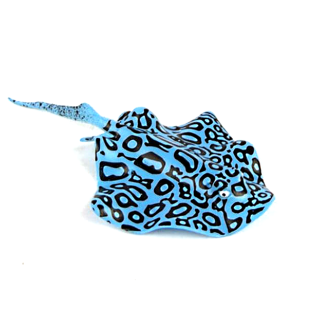 Glowing Stingray Aquarium Decor InfiniteWags Blue 
